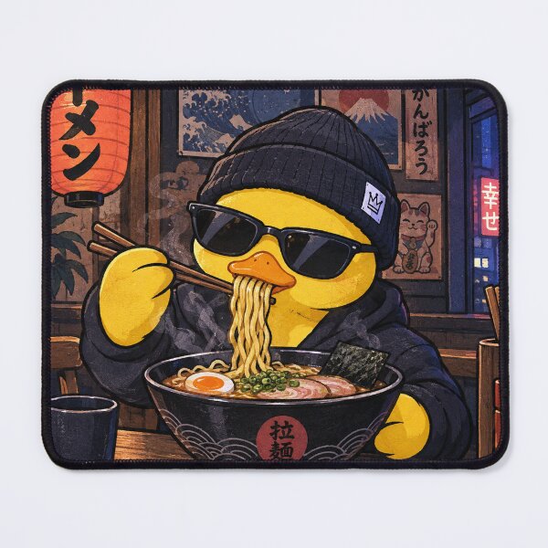 Item preview, Cool Duck Eating Ramen in Tokyo Noodle Bar Art designed and sold by Silly Goose Party.