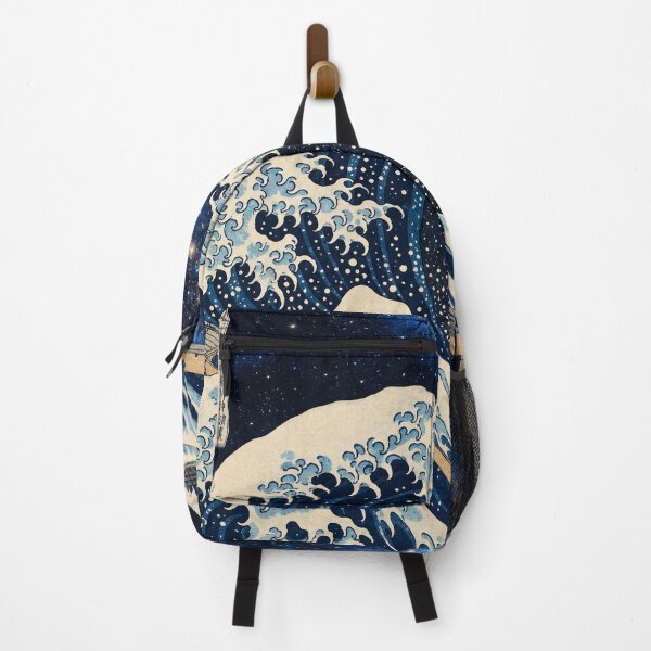 Item preview, Great Wave off Kanagawa with Moon Landscape designed and sold by VenusArt7.