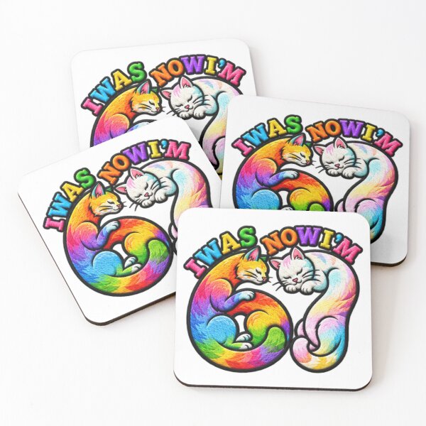 Item preview, I Was 6 Now I'm 7 Funny Cats 7th Birthday designed and sold by ArtDesignTp.