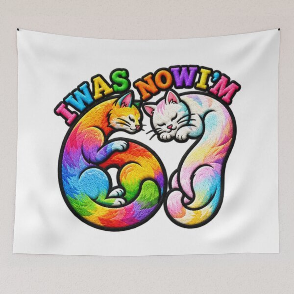 Item preview, I Was 6 Now I'm 7 Funny Cats 7th Birthday designed and sold by ArtDesignTp.