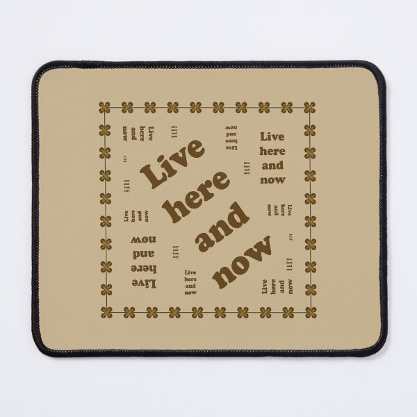 Item preview, The inscription "Live here and now" in a frame with lace of brown color designed and sold by Cherevan.