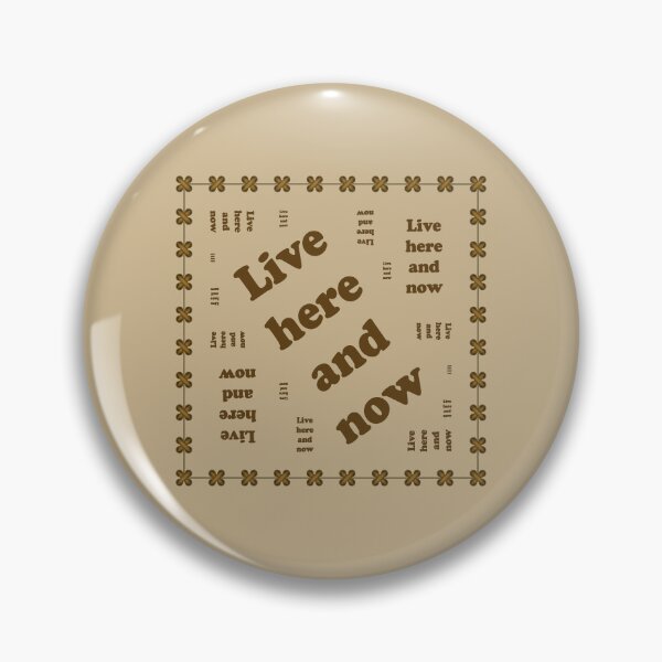 Item preview, The inscription "Live here and now" in a frame with lace of brown color designed and sold by Cherevan.