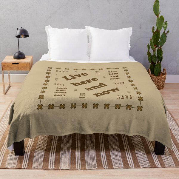 Item preview, The inscription "Live here and now" in a frame with lace of brown color designed and sold by Cherevan.