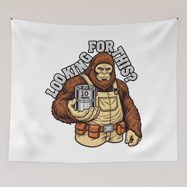 Item preview, Looking For Parts Vintage Workshop Gorilla Mechanic designed and sold by ArtDesignTp.