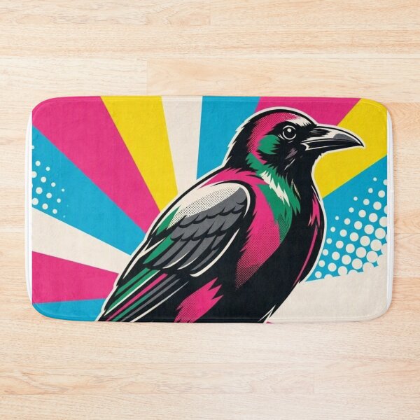Item preview, Colorful Crow Pop Art Retro Sunburst Raven Illustration designed and sold by Dogandesighn.