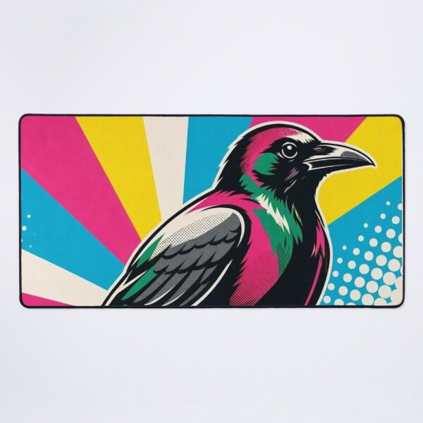 Item preview, Colorful Crow Pop Art Retro Sunburst Raven Illustration designed and sold by Dogandesighn.