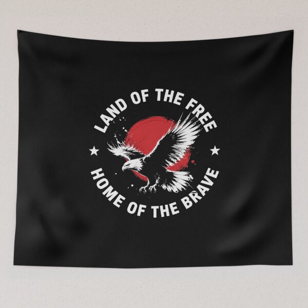 Item preview,  Land of the Free Home of the Brave, Sumi-E Eagle American Pride Shirt designed and sold by Sumi-Pixel.