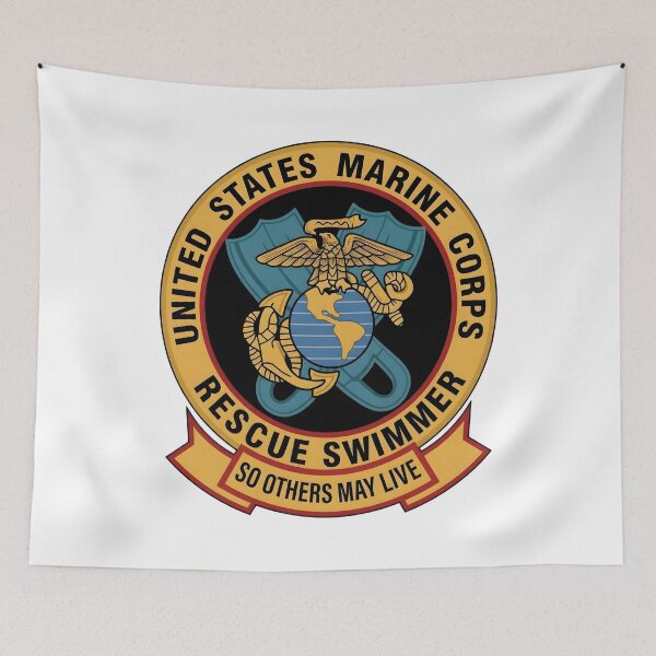 Item preview, United States Marine Corps Rescue Swimmer Patch designed and sold by CharlieDesings.