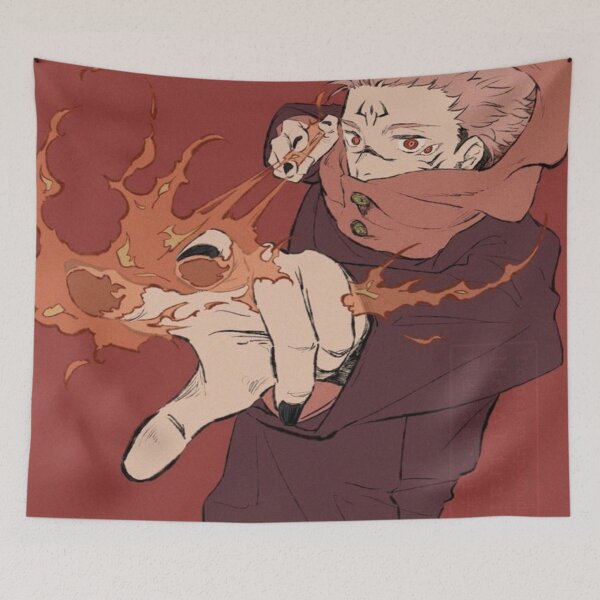 Item preview, Sukuna Flaming Skull Point – Jujutsu Kaisen Intense Anime Art designed and sold by frantuliuss.