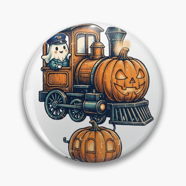 Item preview, Midnight Pumpkin Express Ghost Train T-Shirt — Cute Halloween Conductor designed and sold by AASU247.