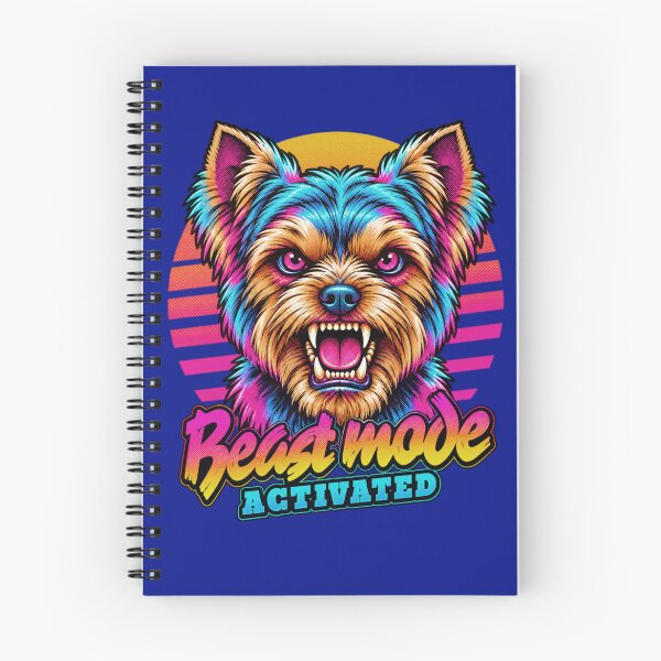 Item preview, Terrier Yorkshire Dog Beast Mode - Neon Cyberpunk Horror designed and sold by PixelsPaws.