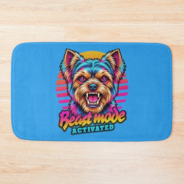 Item preview, Terrier Yorkshire Dog Beast Mode - Neon Cyberpunk Horror designed and sold by PixelsPaws.