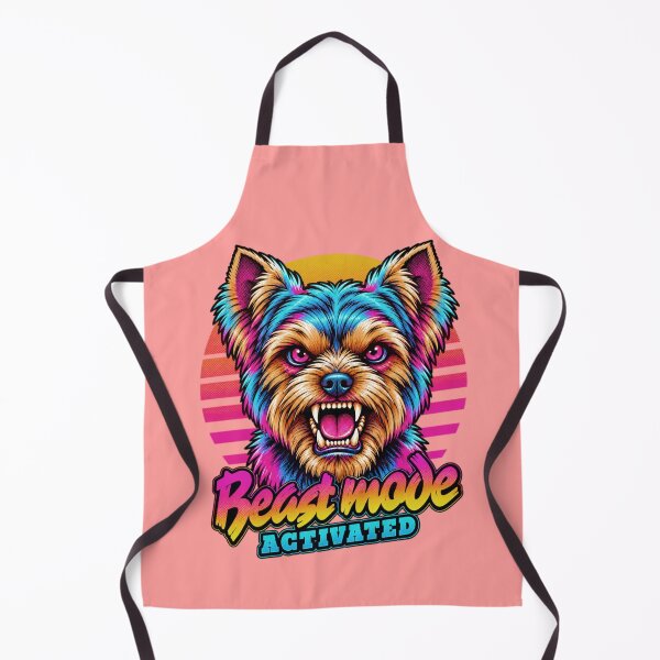 Item preview, Terrier Yorkshire Dog Beast Mode - Neon Cyberpunk Horror designed and sold by PixelsPaws.