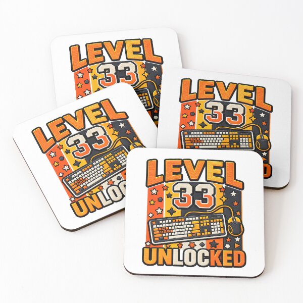 Item preview, Level 33 Unlocked Funny Gamer Level Up Birthday 33 designed and sold by ArtDesignTp.