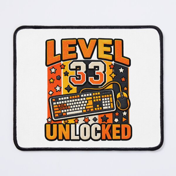 Item preview, Level 33 Unlocked Funny Gamer Level Up Birthday 33 designed and sold by ArtDesignTp.