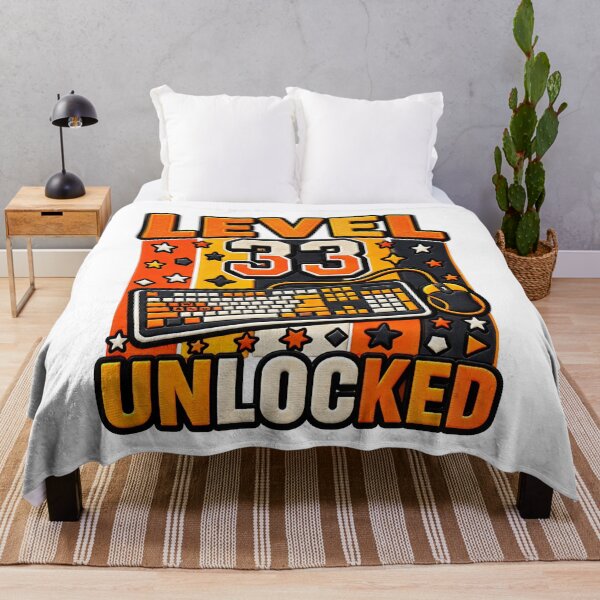 Item preview, Level 33 Unlocked Funny Gamer Level Up Birthday 33 designed and sold by ArtDesignTp.