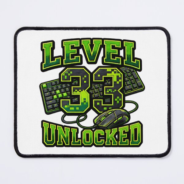 Item preview, Level 33 Unlocked Gaming Humor 33rd Birthday Gift designed and sold by ArtDesignTp.