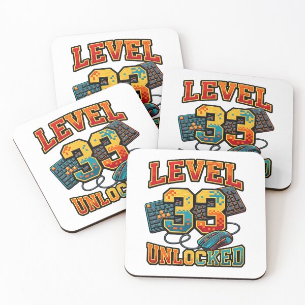 Item preview, Level 33 Unlocked Video Gamer Funny 33rd Birthday designed and sold by ArtDesignTp.