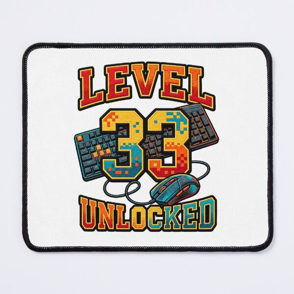 Item preview, Level 33 Unlocked Video Gamer Funny 33rd Birthday designed and sold by ArtDesignTp.