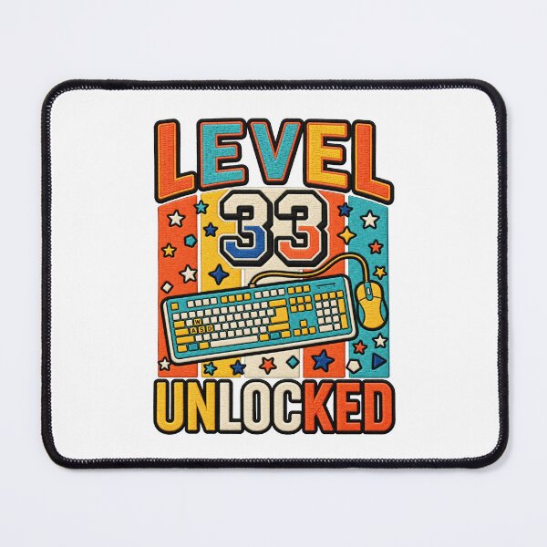 Item preview, Level 33 Unlocked Funny Video Gamer 33rd Birthday Gift designed and sold by ArtDesignTp.