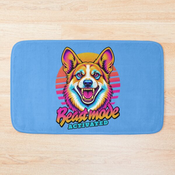 Item preview, Corgi Dog Beast Mode - Neon Cyberpunk Horror designed and sold by PixelsPaws.
