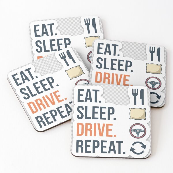 Item preview, Eat. Sleep. Drive. Repeat. - Car Enthusiast Sticker designed and sold by Kushwaha18.