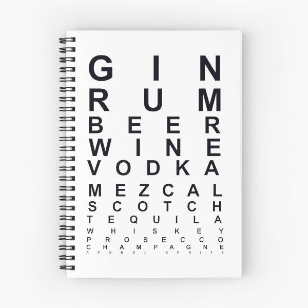 Item preview, alcoholics eye chart designed and sold by Kackos.