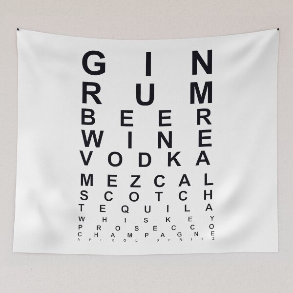 Item preview, alcoholics eye chart designed and sold by Kackos.