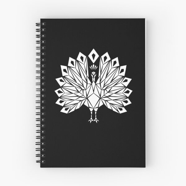 Item preview, White Geometric Peacock designed and sold by Espyr.Art.