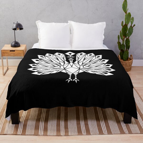 Aperçu de l'œuvre White Geometric Peacock créée et vendue par Espyr.Art.