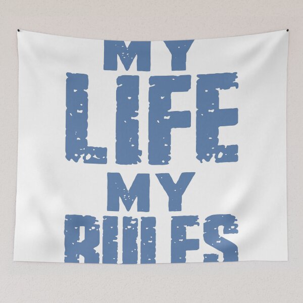 Item preview, My Life My Rules Distressed Block Lettering designed and sold by andry01.