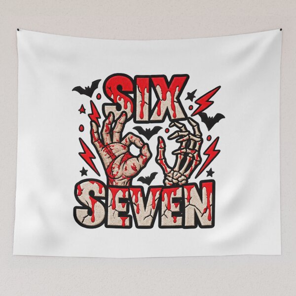Item preview, Haunted By Six Seven Skeleton Spooky Halloween Meme designed and sold by ArtDesignTp.