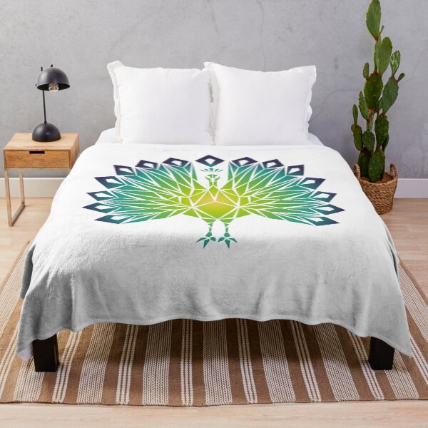 Aperçu de l'œuvre Geometric Peacock - Aurora créée et vendue par Espyr.Art.