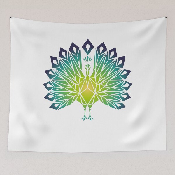Item preview, Geometric Peacock - Aurora designed and sold by Espyr.Art.