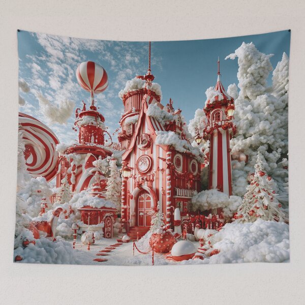 Item preview, Candy Cane Christmas Village – A Whimsical Winter Wonderland designed and sold by Teniche.