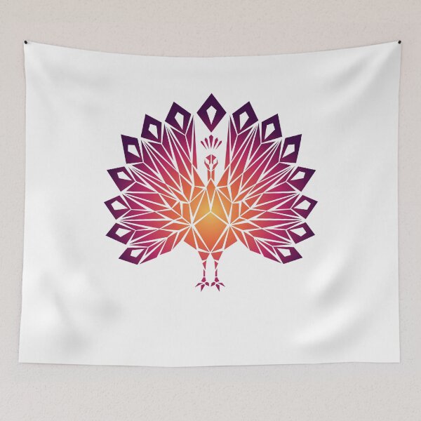 Item preview, Geometric Peacock - Sunset designed and sold by Espyr.Art.