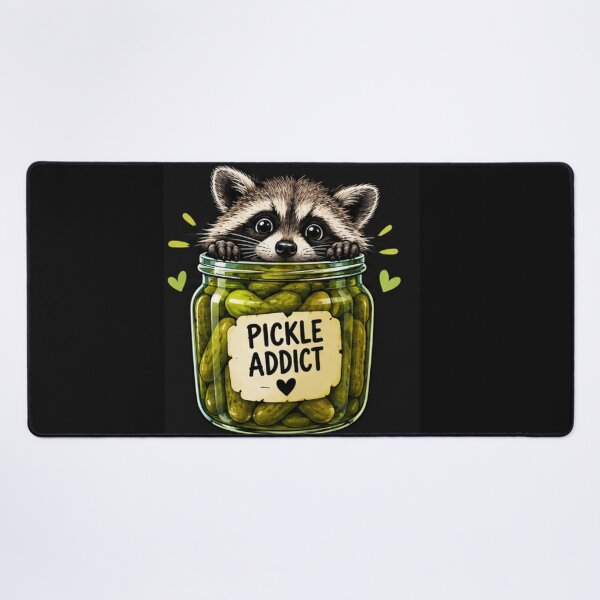 Item preview, Raccoon Eating Pickles – Pickle Addict Funny Raccoon Design designed and sold by JoyVero.