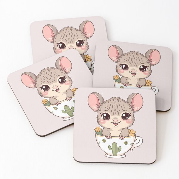 Item preview, Cute Javelina Desert Animal – Kawaii Cactus Teacup designed and sold by Art-Arcade6.