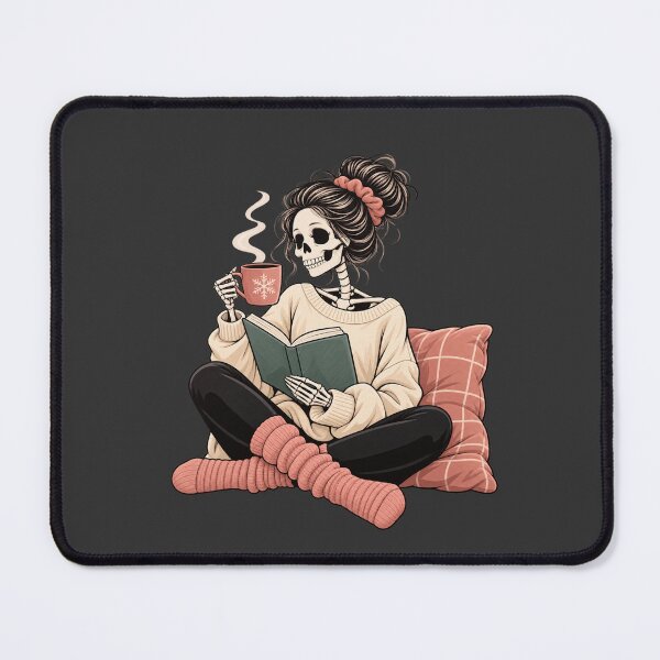 Item preview, Cozy Winter Skeleton Book Lover Gift Homebody Reading Style designed and sold by Corvoria.