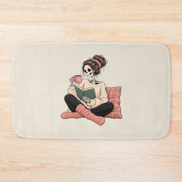 Item preview, Cozy Winter Skeleton Book Lover Gift Homebody Reading Style designed and sold by Corvoria.