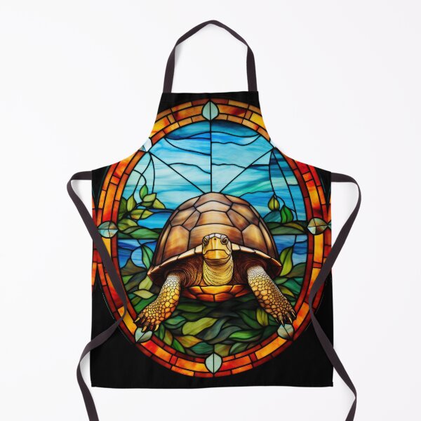 Item preview, Tortoise Stained Glass Window Art designed and sold by pinkal.