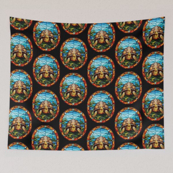 Item preview, Tortoise Stained Glass Window Art designed and sold by pinkal.