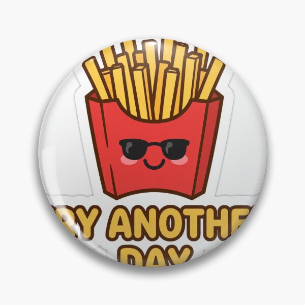 Item preview, Fry Another Day — Kawaii French Fries Pun Sticker designed and sold by SniffGiggle.