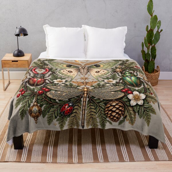 Item preview, Celestial Moth and Beetles - Moonlit Forest Art designed and sold by NViora.