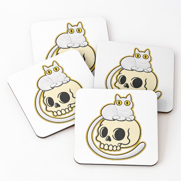 Item preview, Gothic Skull Cat Haunted Halloween Kitten Aesthetic designed and sold by ArtDesignTp.