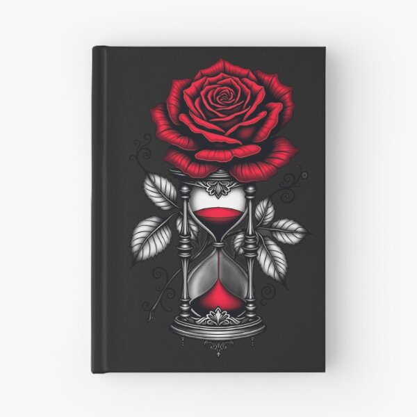 Item preview, Hourglass and Red Rose – Memento Mori Tattoo Art RBA-2026-0207-F designed and sold by IdeaSmith.
