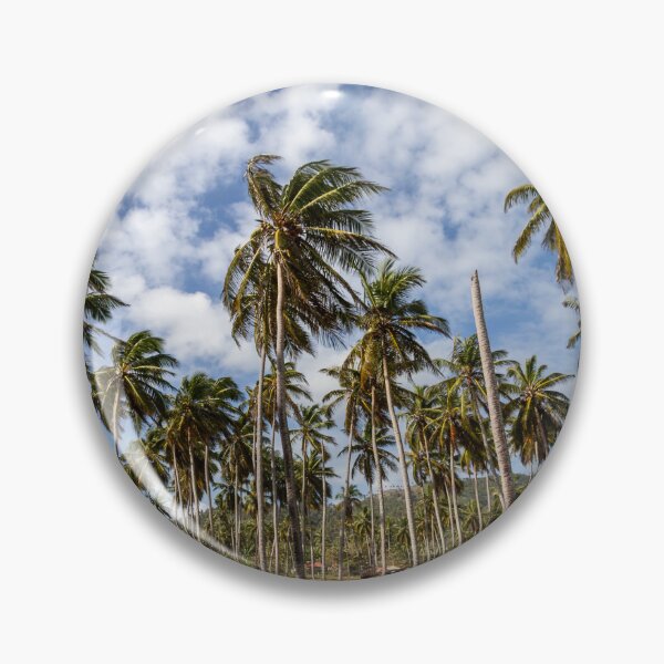 Item preview, Tropical palm grove under a blue sky – Caribbean landscape with coconut palms designed and sold by Nicole Bleck.