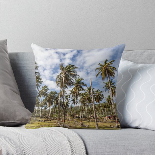 Item preview, Tropical palm grove under a blue sky – Caribbean landscape with coconut palms designed and sold by Nicole Bleck.