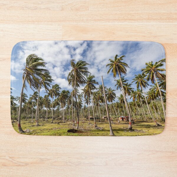 Item preview, Tropical palm grove under a blue sky – Caribbean landscape with coconut palms designed and sold by Nicole Bleck.