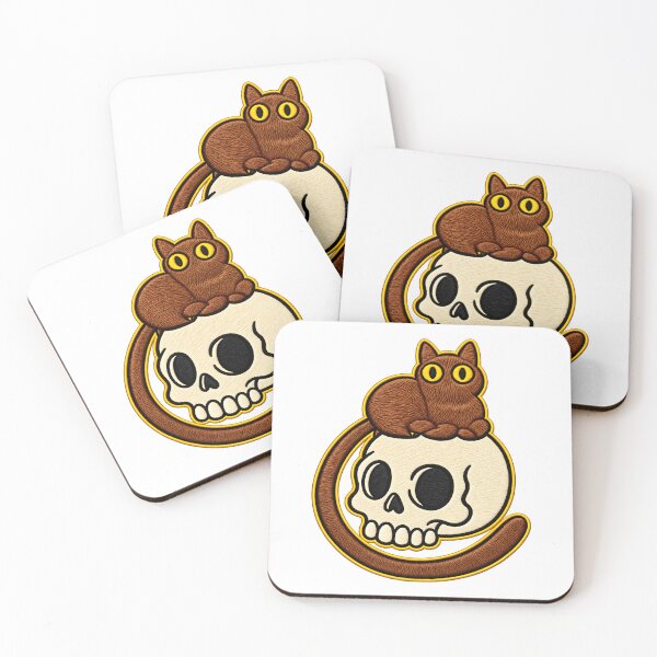Item preview, Gothic Skull Cat Creepy Kittens Halloween Design designed and sold by ArtDesignTp.